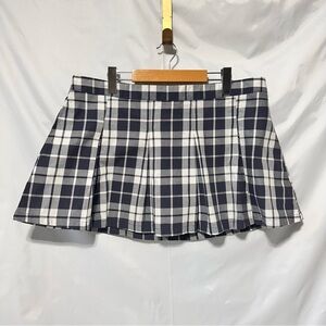 Chic Black & White Plaid Mini Skort – Cool Girl / CRB Aesthetic sz 18 1/2